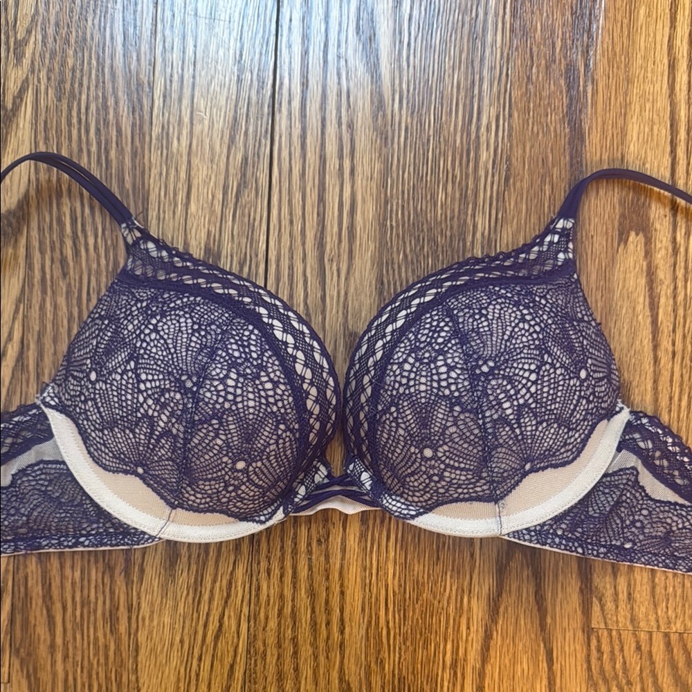 Lace Push-Up Bra - Purple